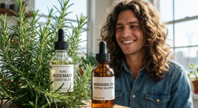 Vegan Hair Regrowth Challenge: Rosemary Oil vs. Minoxidil